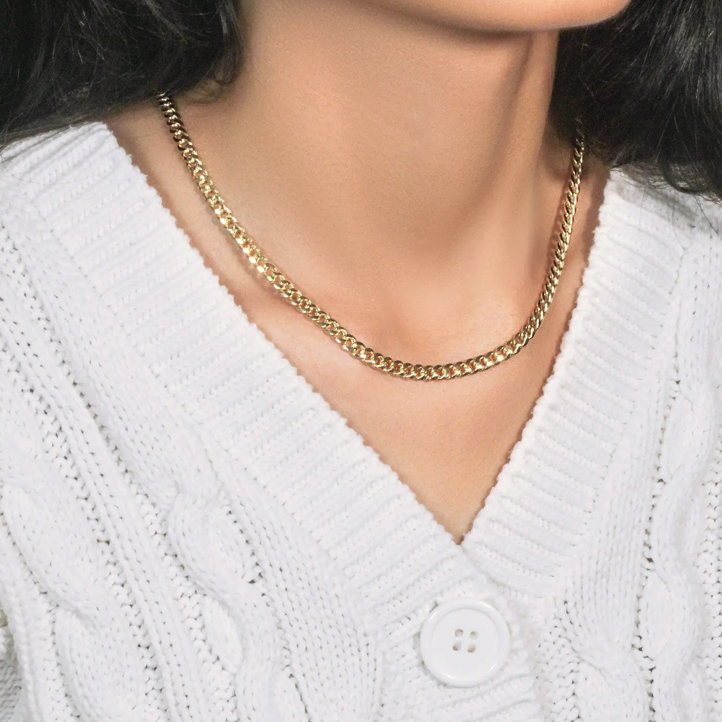 10k Yellow Gold Miami Cuban Semi Solid Chain (4.50 mm) RCJ Chains  CELESTIA LUXE JEWELLERS