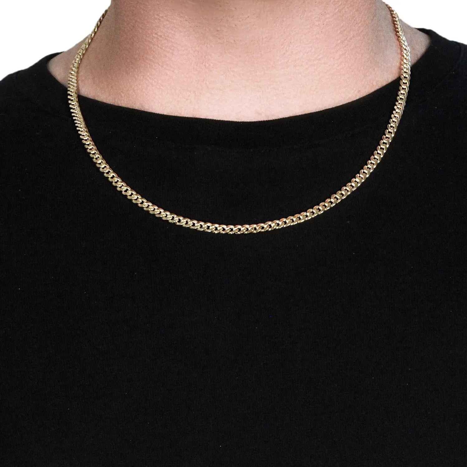 10k Yellow Gold Miami Cuban Semi Solid Chain (4.50 mm) RCJ Chains  CELESTIA LUXE JEWELLERS