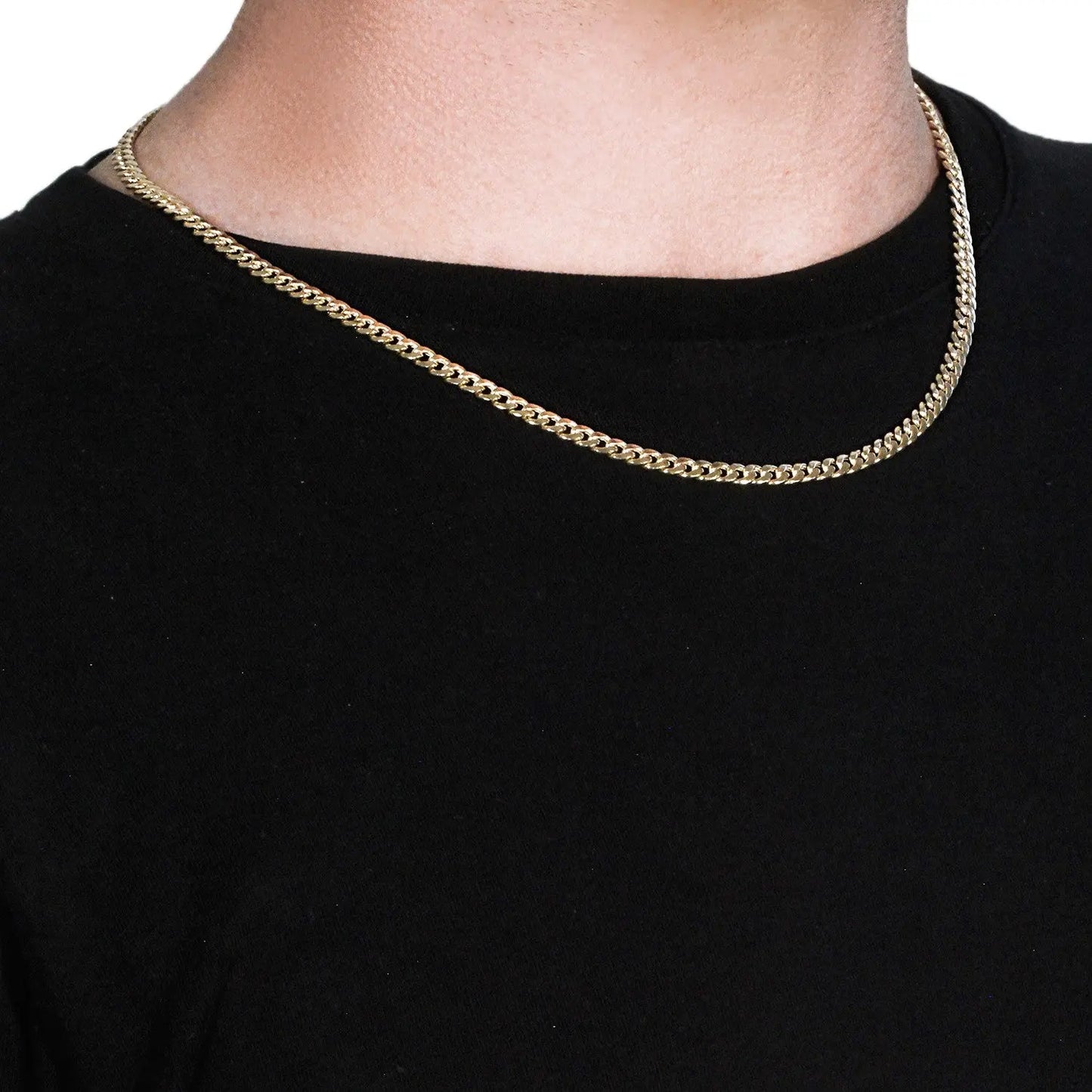 10k Yellow Gold Miami Cuban Semi Solid Chain (4.50 mm) RCJ Chains  CELESTIA LUXE JEWELLERS