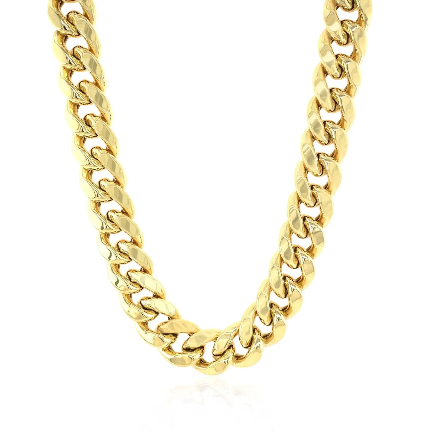10k Yellow Gold Semi Solid Miami Cuban Chain (10.70 mm) RCJ Chains  CELESTIA LUXE JEWELLERS