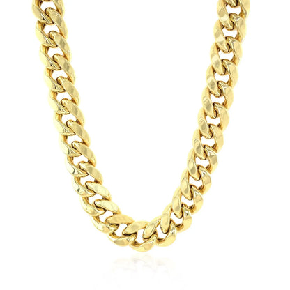 10k Yellow Gold Semi Solid Miami Cuban Chain (10.70 mm) RCJ Chains  CELESTIA LUXE JEWELLERS
