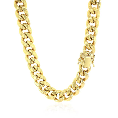 10k Yellow Gold Semi Solid Miami Cuban Chain (10.70 mm) RCJ Chains  CELESTIA LUXE JEWELLERS