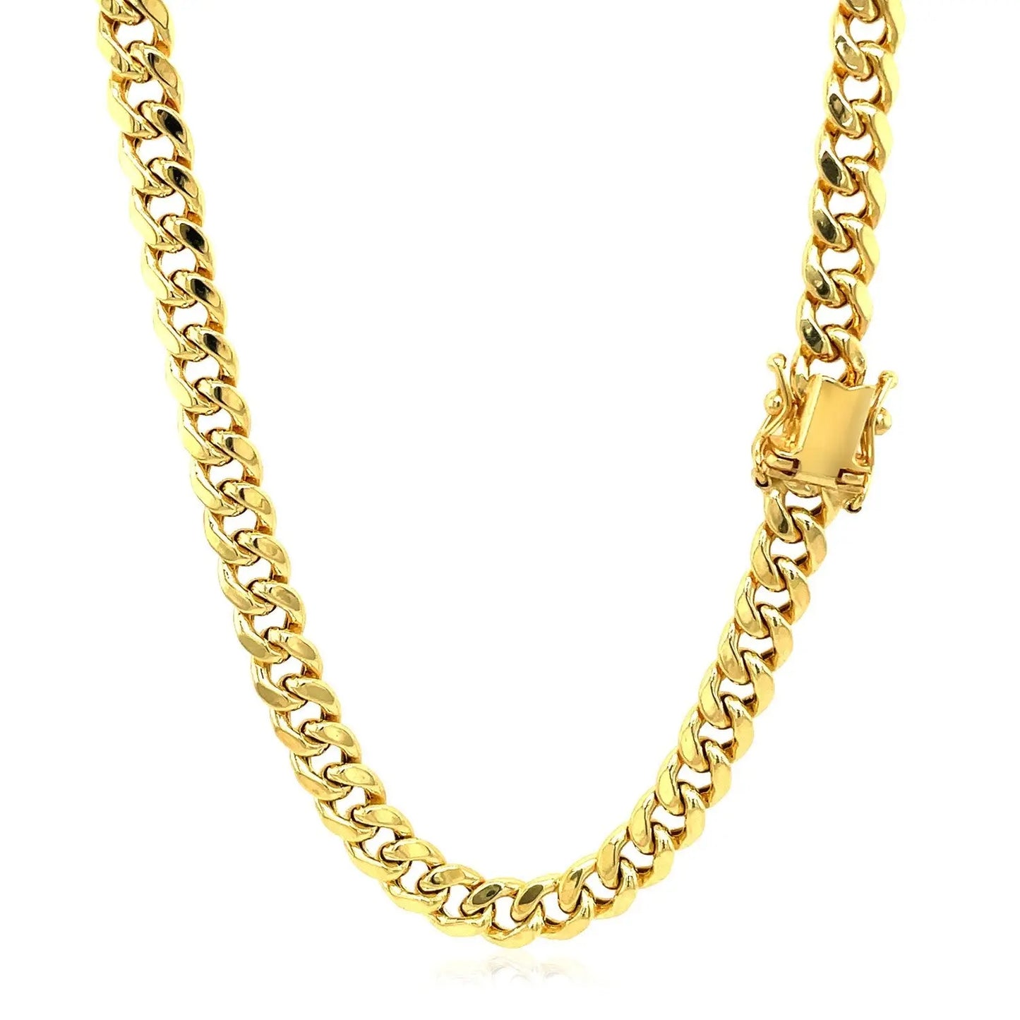 10k Yellow Gold Semi Solid Miami Cuban Chain (5.00 mm) RCJ Chains  CELESTIA LUXE JEWELLERS