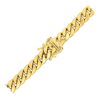 10k Yellow Gold Semi Solid Miami Cuban Chain (6.60 mm) RCJ Chains  CELESTIA LUXE JEWELLERS