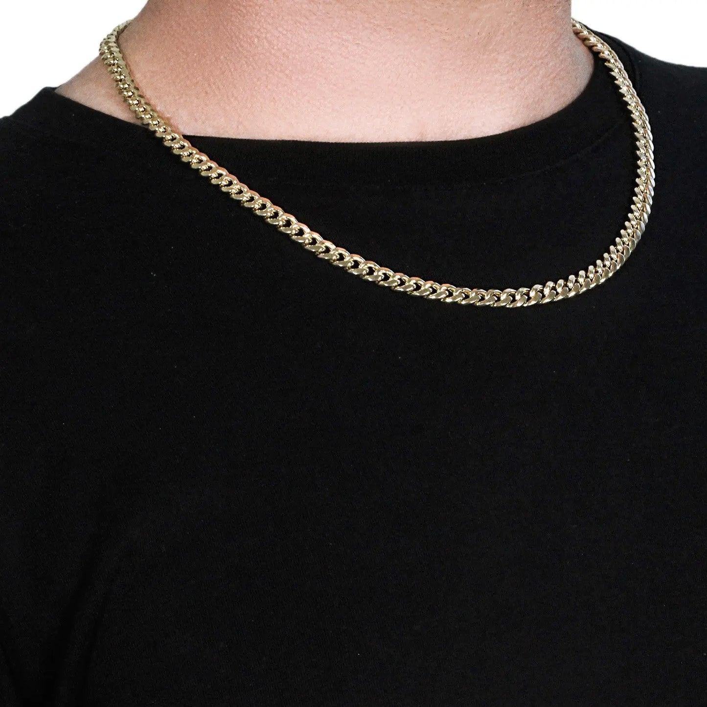 10k Yellow Gold Semi Solid Miami Cuban Chain (6.60 mm) RCJ Chains  CELESTIA LUXE JEWELLERS