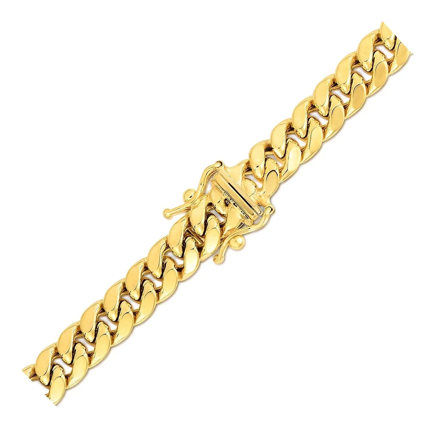 10k Yellow Gold Semi Solid Miami Cuban Chain (6.60 mm) RCJ Chains  CELESTIA LUXE JEWELLERS