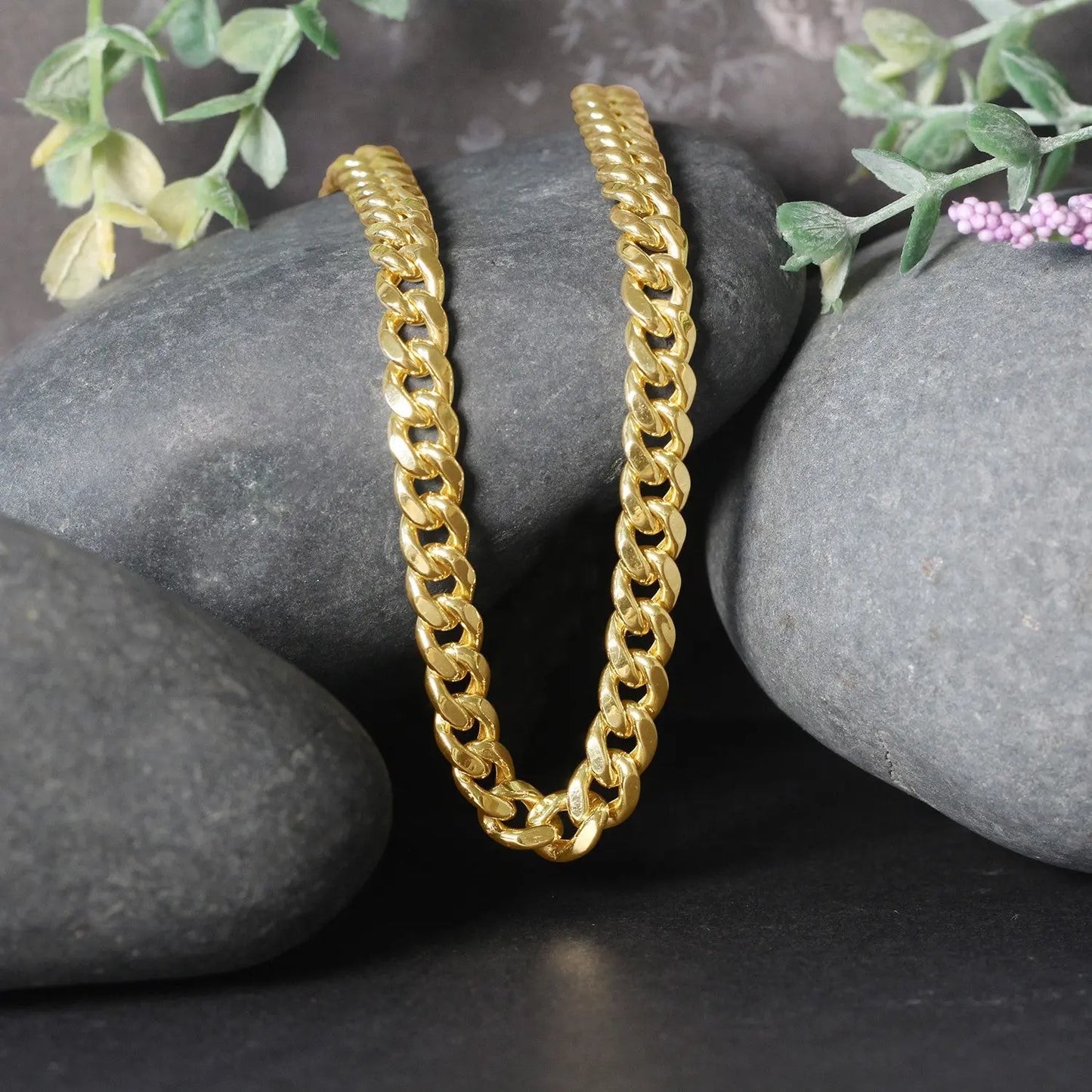 10k Yellow Gold Semi Solid Miami Cuban Chain (6.60 mm) RCJ Chains  CELESTIA LUXE JEWELLERS