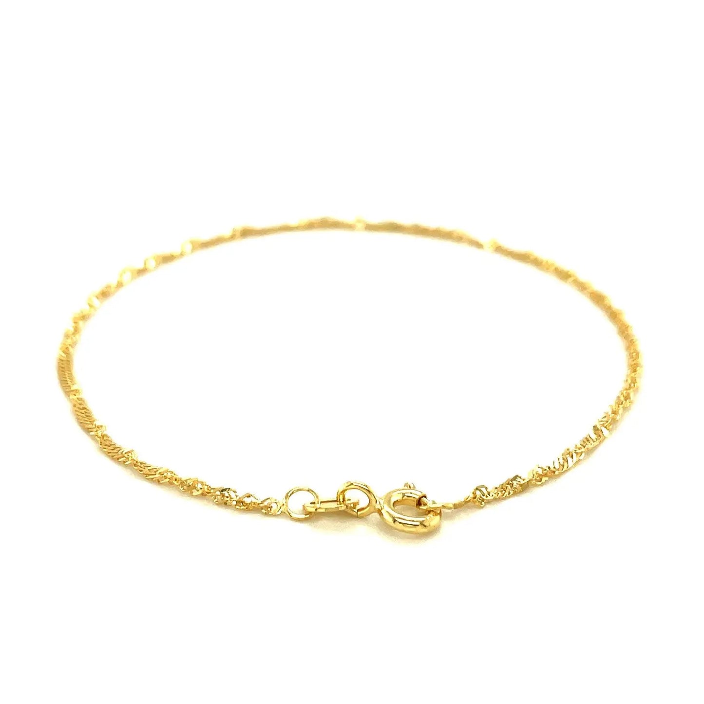 10k Yellow Gold Singapore Bracelet (1.50 mm) RCJ Bracelets  CELESTIA LUXE JEWELLERS