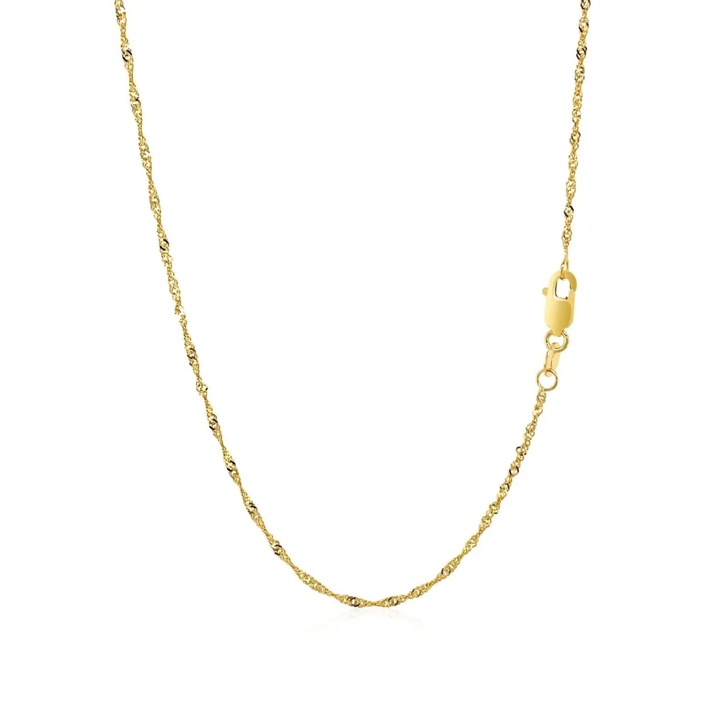 10k Yellow Gold Singapore Chain (1.50 mm) RCJ Chains  CELESTIA LUXE JEWELLERS