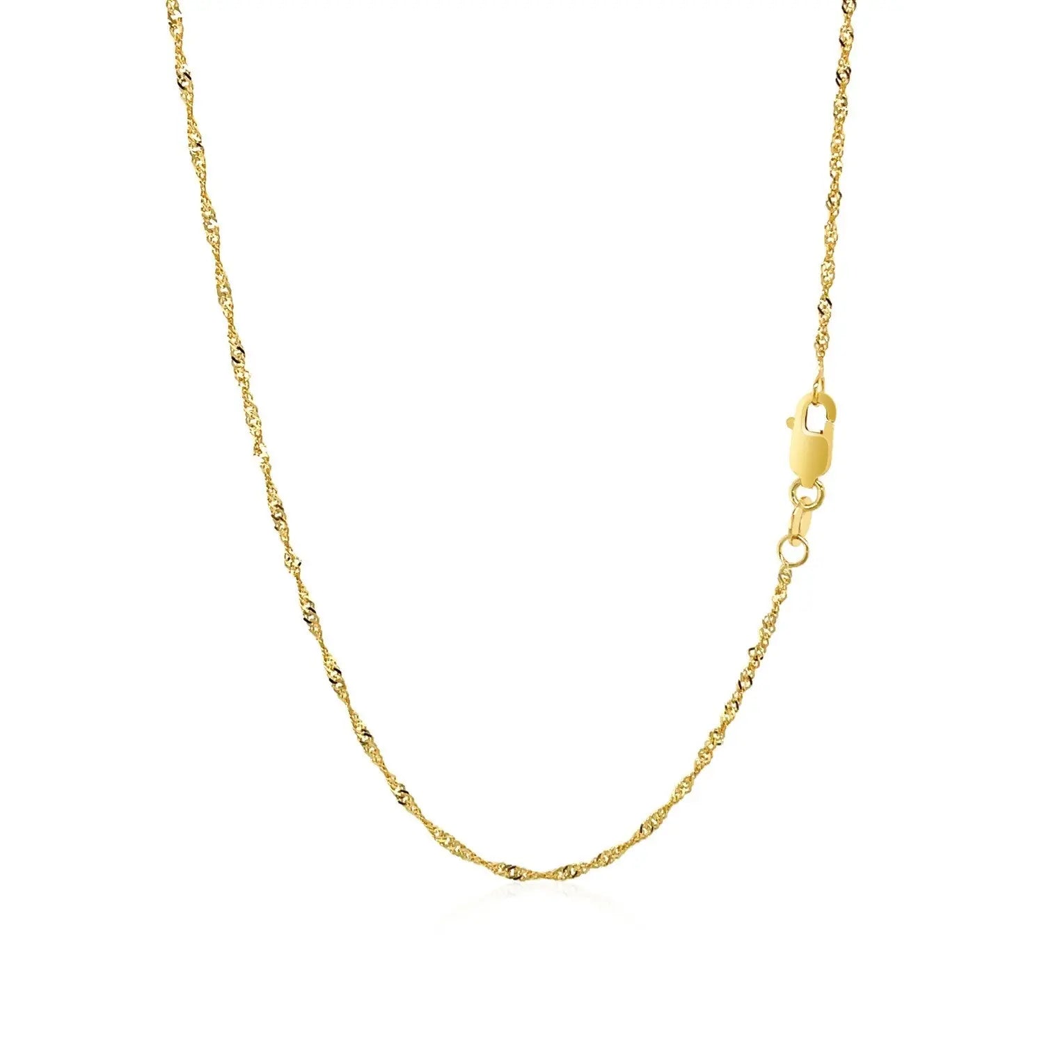10k Yellow Gold Singapore Chain (1.50 mm) RCJ Chains  CELESTIA LUXE JEWELLERS