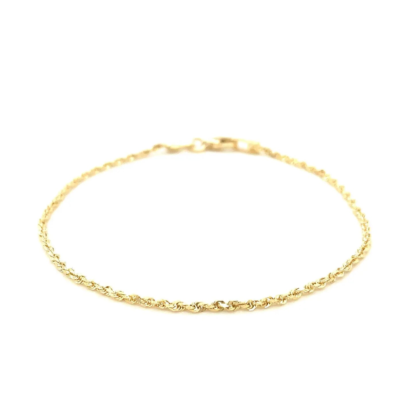 10k Yellow Gold Solid Diamond Cut Rope Bracelet (1.60 mm) RCJ Bracelets  CELESTIA LUXE JEWELLERS