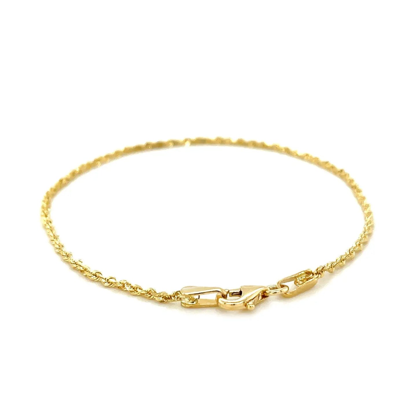 10k Yellow Gold Solid Diamond Cut Rope Bracelet (1.60 mm) RCJ Bracelets  CELESTIA LUXE JEWELLERS