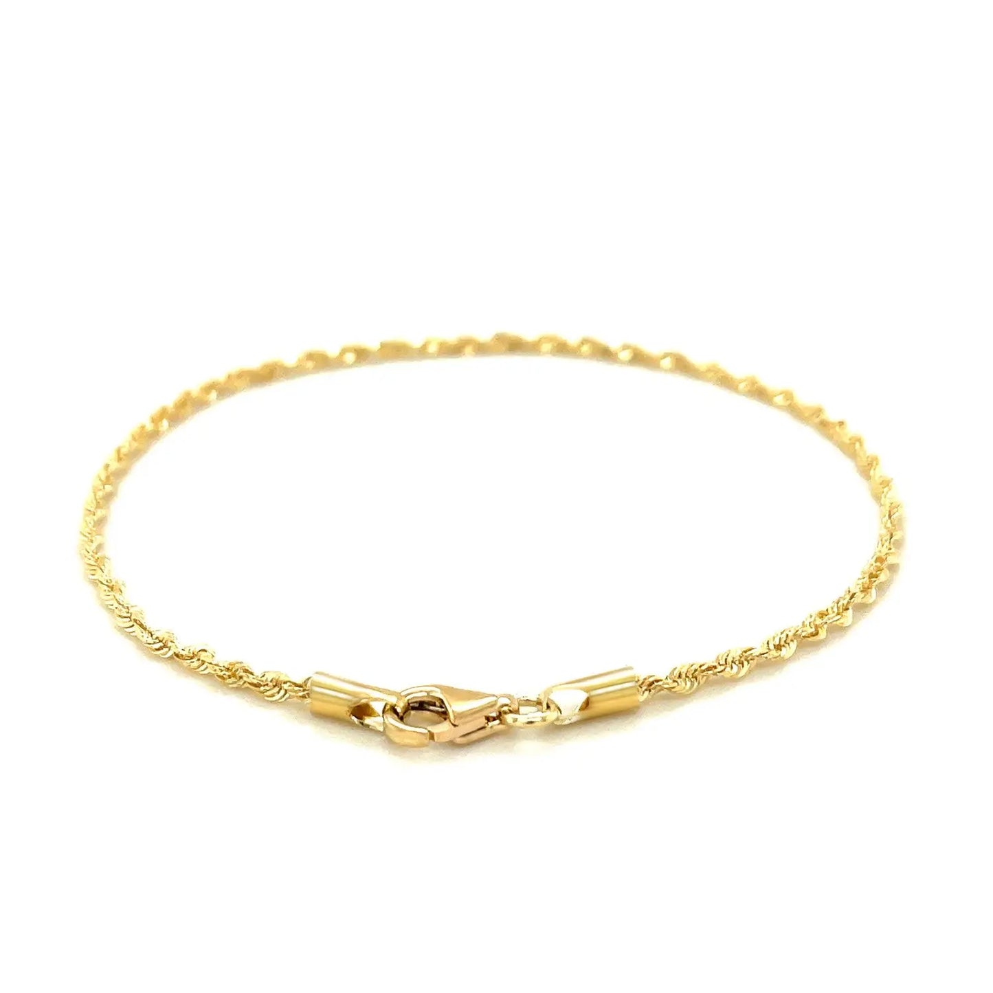 10k Yellow Gold Solid Diamond Cut Rope Bracelet (1.80 mm) RCJ Bracelets  CELESTIA LUXE JEWELLERS