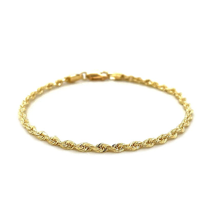 10k Yellow Gold Solid Diamond Cut Rope Bracelet (2.75 mm) RCJ Bracelets  CELESTIA LUXE JEWELLERS