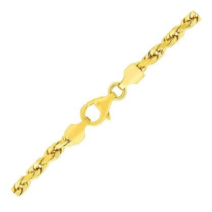 10k Yellow Gold Solid Diamond Cut Rope Bracelet (3.50 mm) RCJ Bracelets  CELESTIA LUXE JEWELLERS