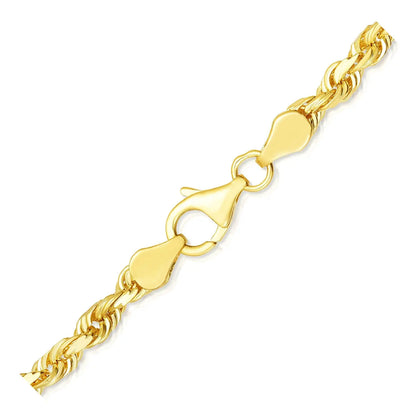 10k Yellow Gold Solid Diamond Cut Rope Bracelet (5.00 mm) RCJ Bracelets  CELESTIA LUXE JEWELLERS