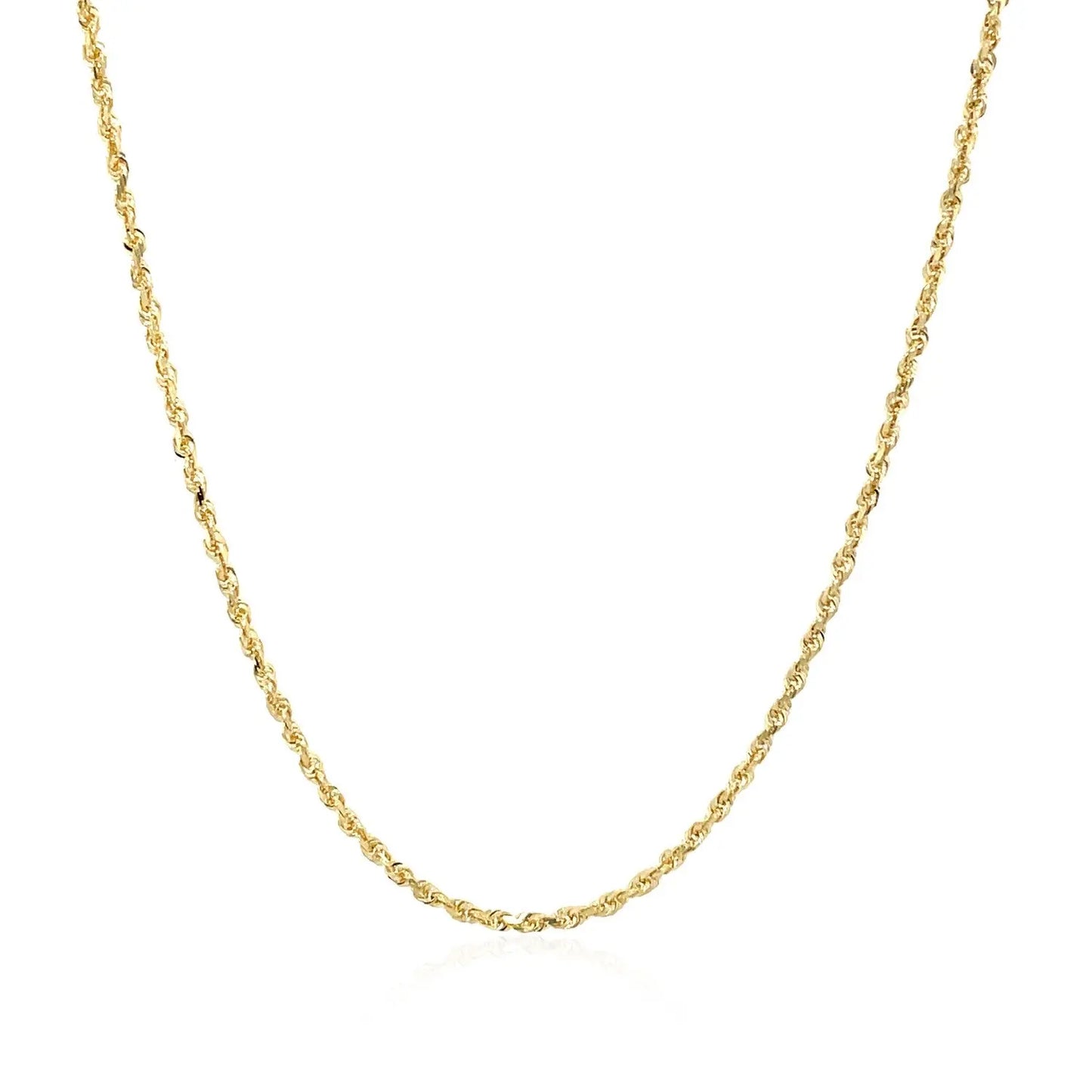 10k Yellow Gold Solid Diamond Cut Rope Chain (1.40 mm) RCJ Chains  CELESTIA LUXE JEWELLERS