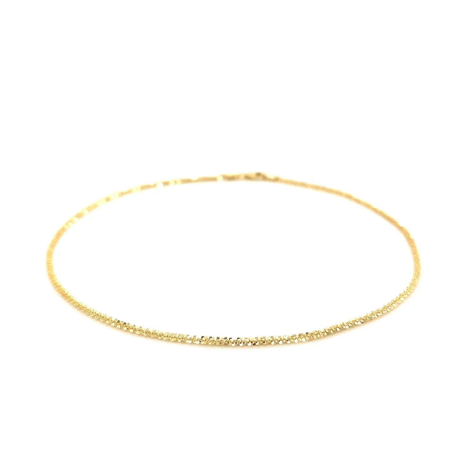 10k Yellow Gold Sparkle Anklet 1.5mm RCJ Anklets  CELESTIA LUXE JEWELLERS