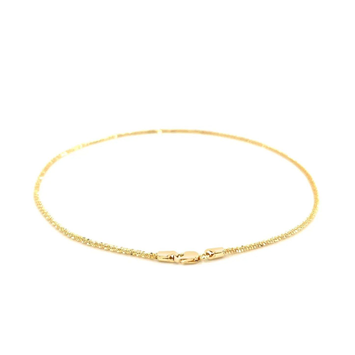 10k Yellow Gold Sparkle Anklet 1.5mm RCJ Anklets  CELESTIA LUXE JEWELLERS