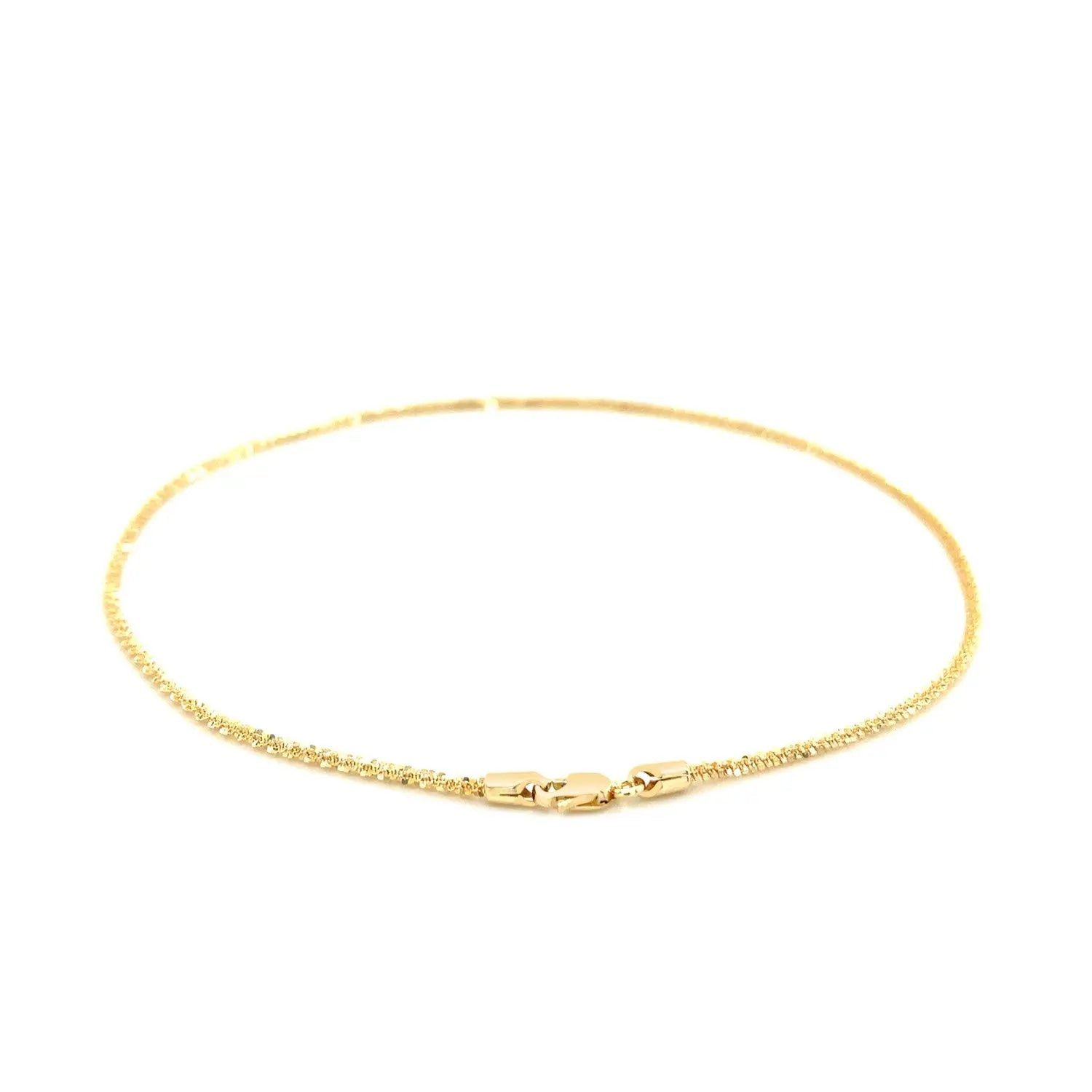 10k Yellow Gold Sparkle Anklet 1.5mm RCJ Anklets  CELESTIA LUXE JEWELLERS