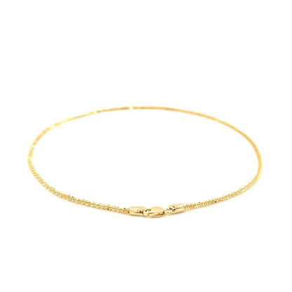 10k Yellow Gold Sparkle Anklet 1.5mm RCJ Anklets  CELESTIA LUXE JEWELLERS