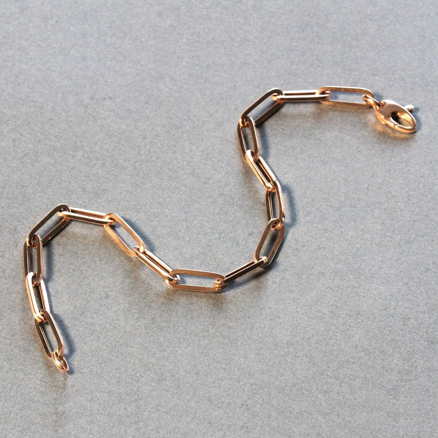 14K Rose Gold Bold Paperclip Chain Bracelet (4.20 mm) RCJ Bracelets  CELESTIA LUXE JEWELLERS