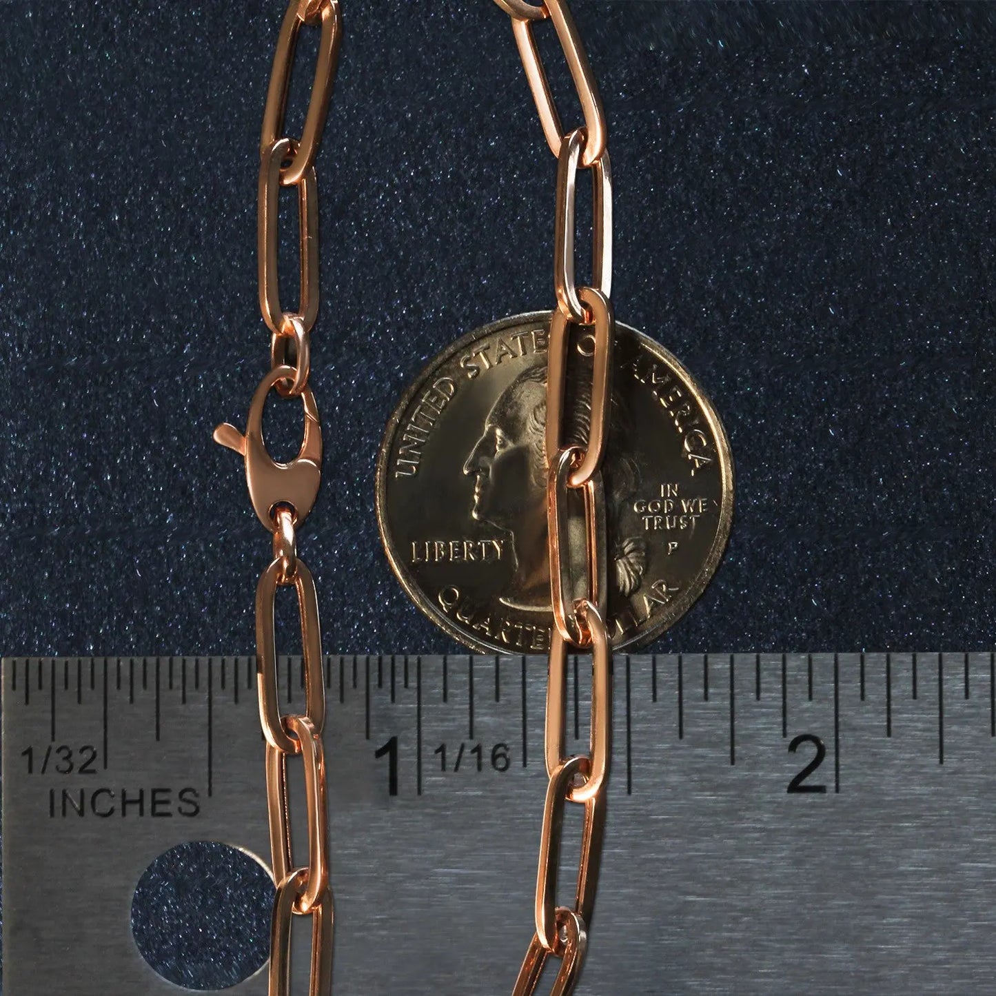 14K Rose Gold Bold Paperclip Chain Bracelet (4.20 mm) RCJ Bracelets  CELESTIA LUXE JEWELLERS