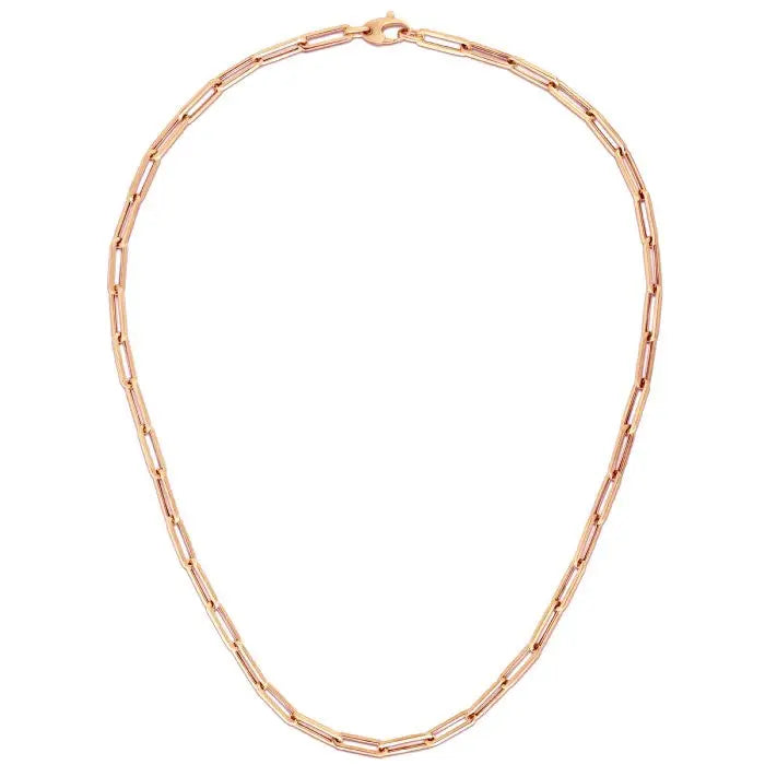 14K Rose Gold Bold Paperclip Chain (4.2 mm) RCJ Chains  CELESTIA LUXE JEWELLERS