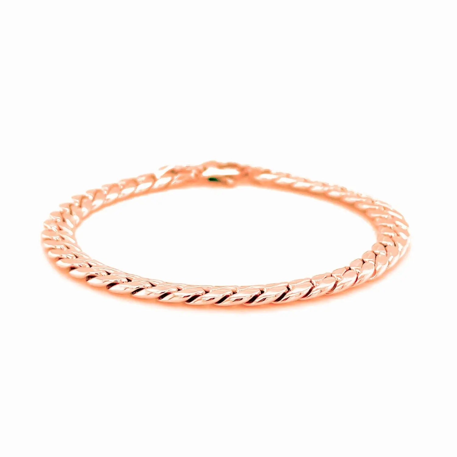 14K Rose Gold Cuban Link Bracelet (5.90 mm) RCJ Bracelets  CELESTIA LUXE JEWELLERS