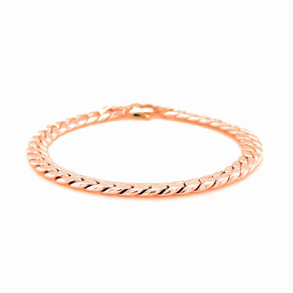 14K Rose Gold Cuban Link Bracelet (5.90 mm) RCJ Bracelets  CELESTIA LUXE JEWELLERS
