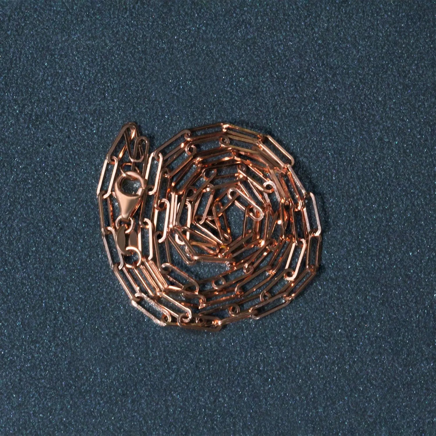 14K Rose Gold Delicate Paperclip Chain (2.10 mm) RCJ Chains  CELESTIA LUXE JEWELLERS