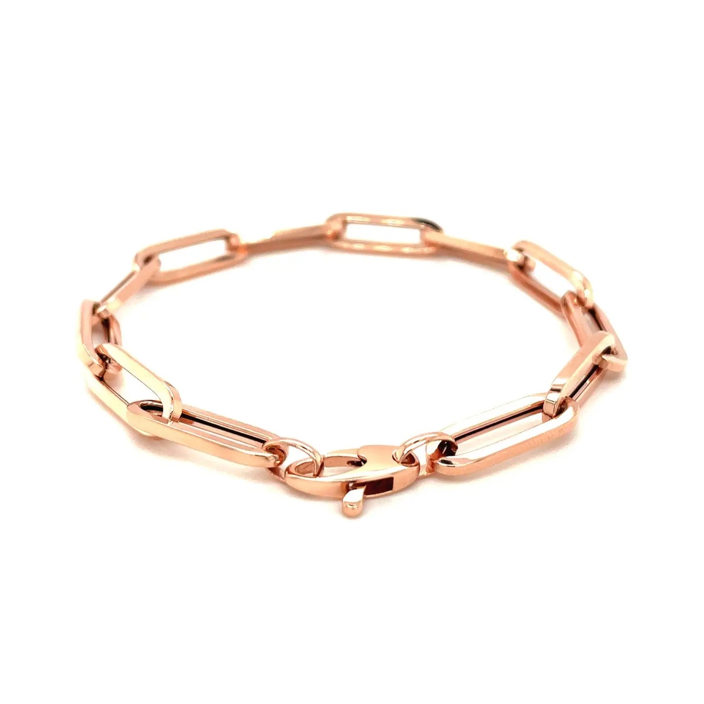 14K Rose Gold Extra Wide Paperclip Chain Bracelet (6.10 mm) RCJ Bracelets  CELESTIA LUXE JEWELLERS