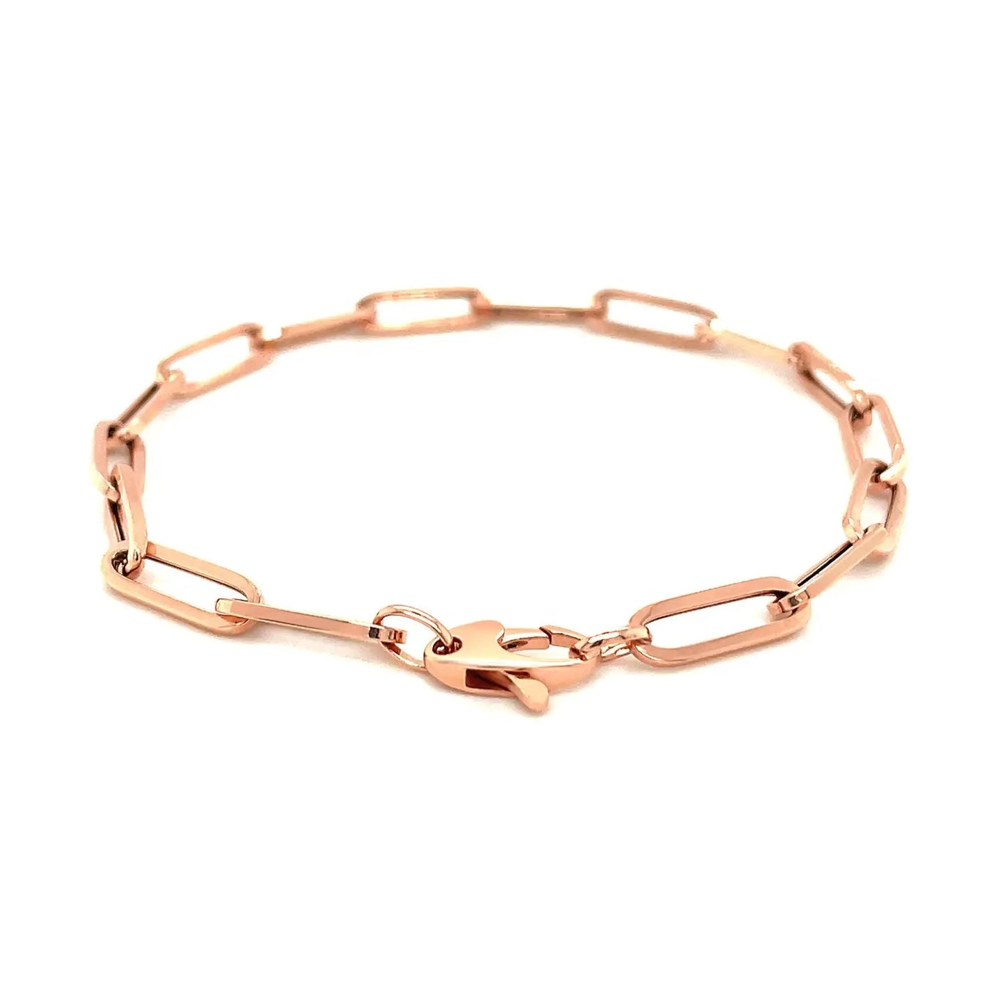 14K Rose Gold Extra Wide Paperclip Chain Bracelet (6.10 mm) RCJ Bracelets  CELESTIA LUXE JEWELLERS