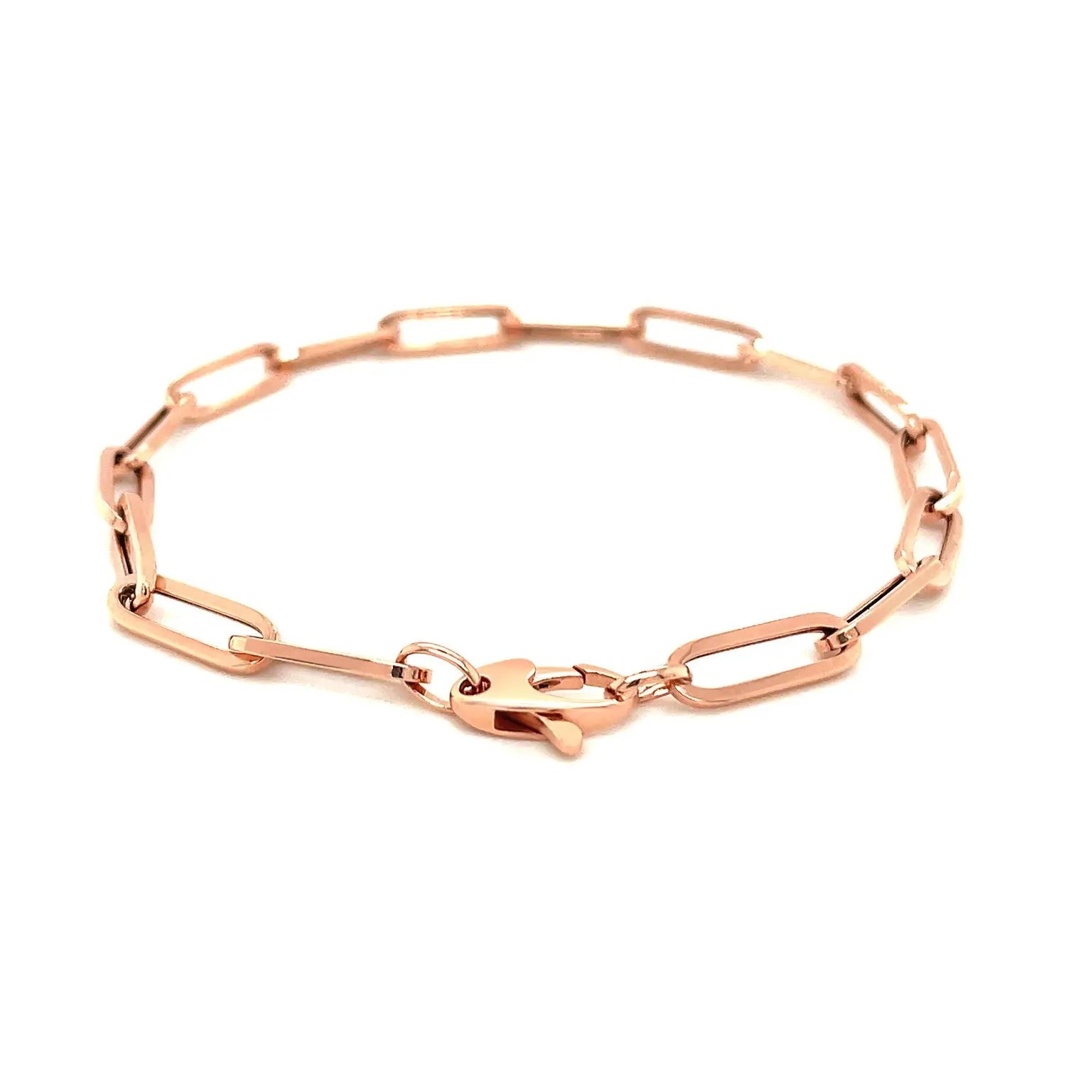 14K Rose Gold Extra Wide Paperclip Chain Bracelet (6.10 mm) RCJ Bracelets  CELESTIA LUXE JEWELLERS