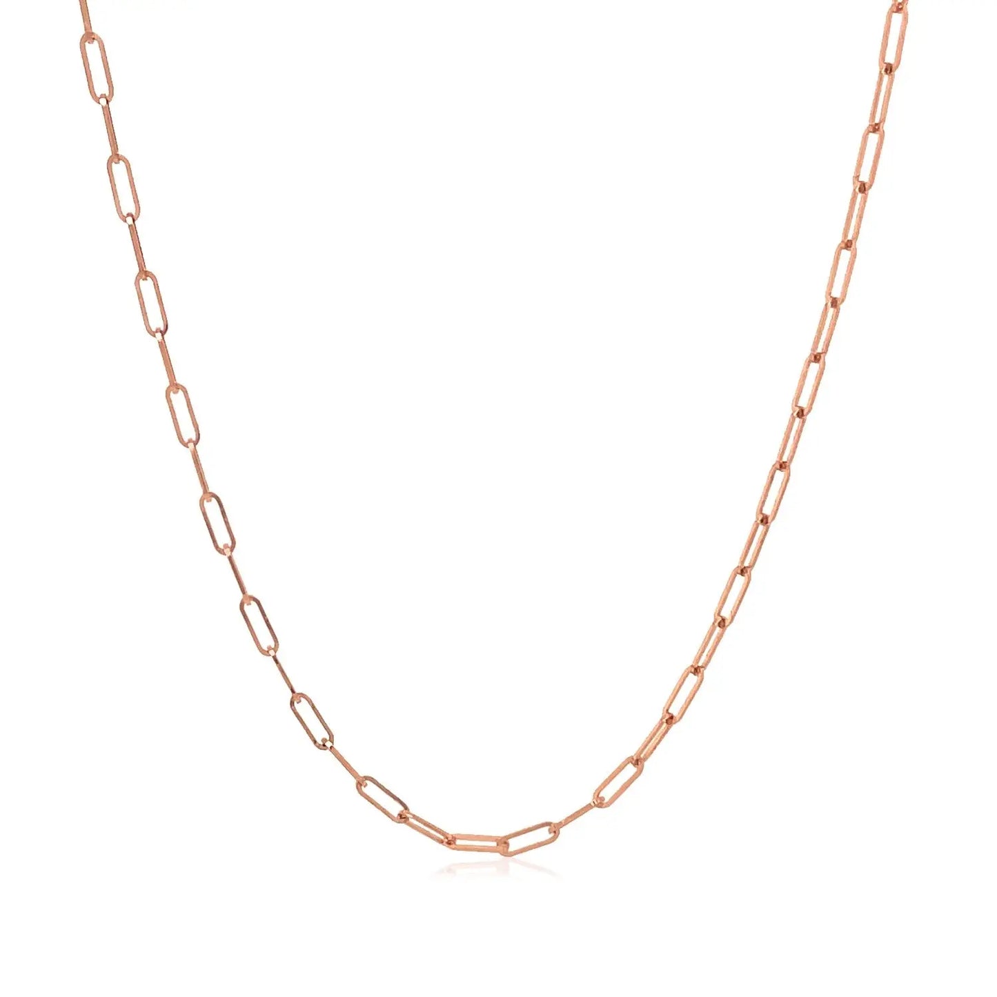 14K Rose Gold Fine Paperclip Chain (1.50 mm) RCJ Chains  CELESTIA LUXE JEWELLERS