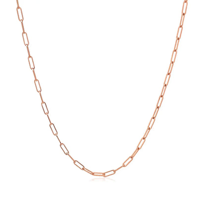 14K Rose Gold Fine Paperclip Chain (1.50 mm) RCJ Chains  CELESTIA LUXE JEWELLERS
