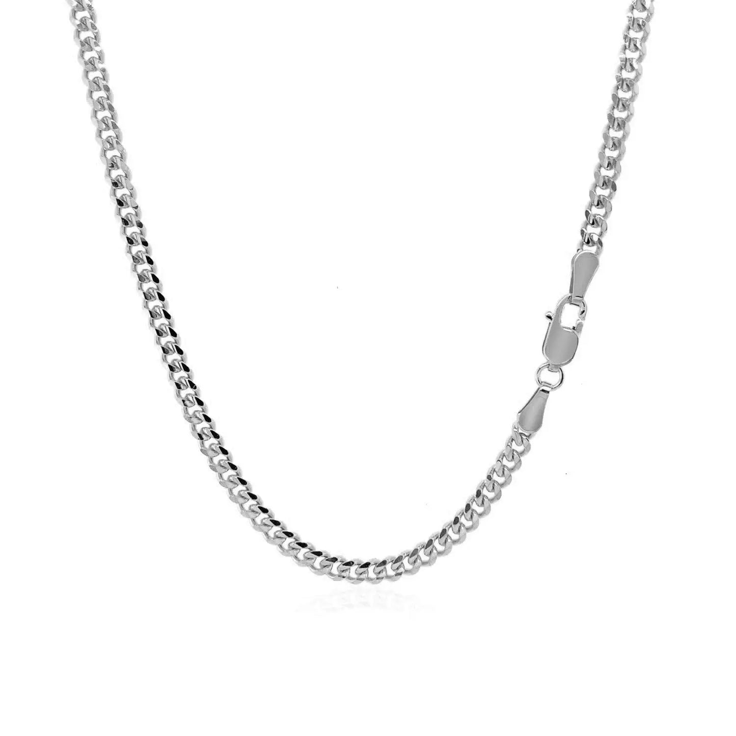 14K White Gold Gourmette Chain (2.80 mm) RCJ Chains  CELESTIA LUXE JEWELLERS