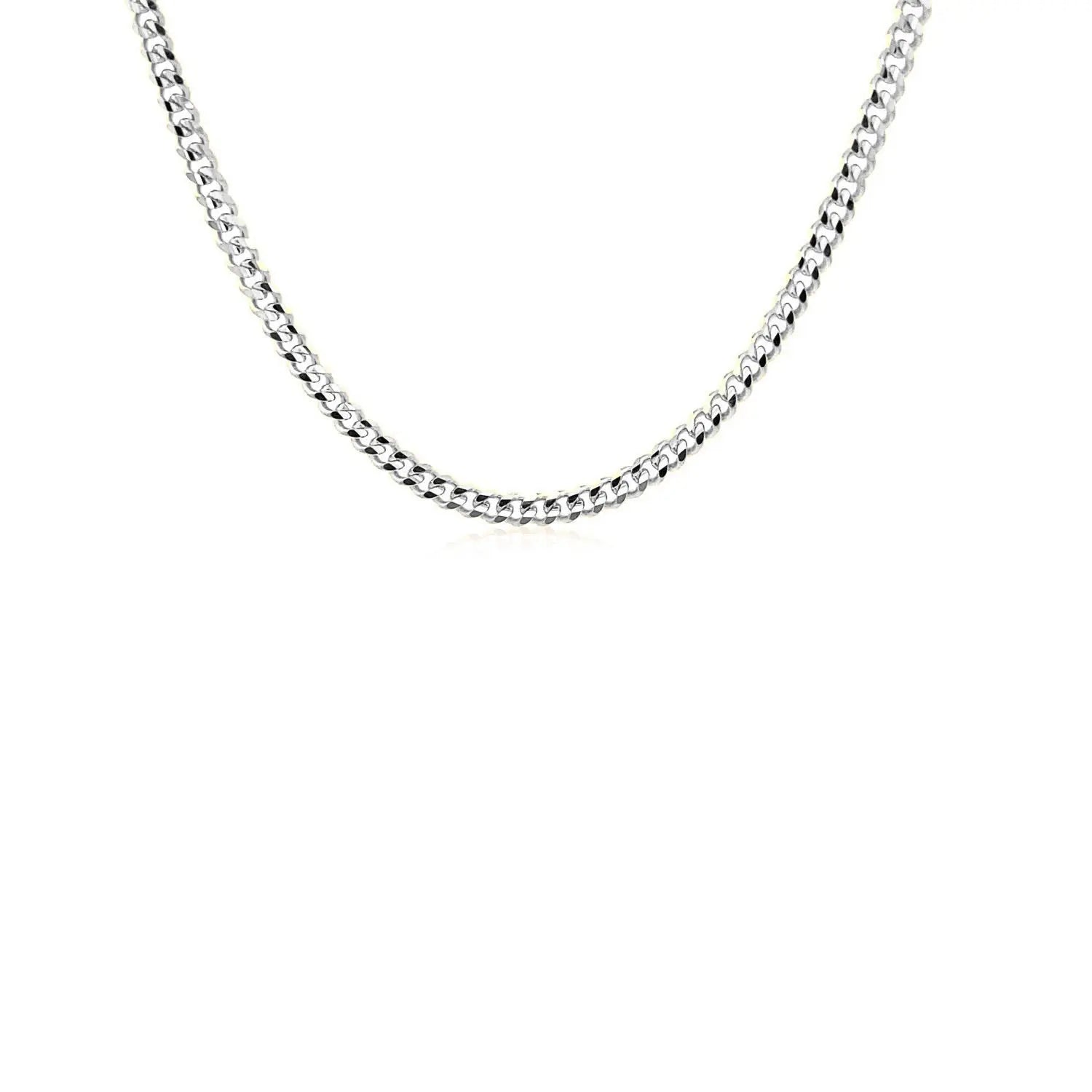 14K White Gold Gourmette Chain (2.80 mm) RCJ Chains  CELESTIA LUXE JEWELLERS