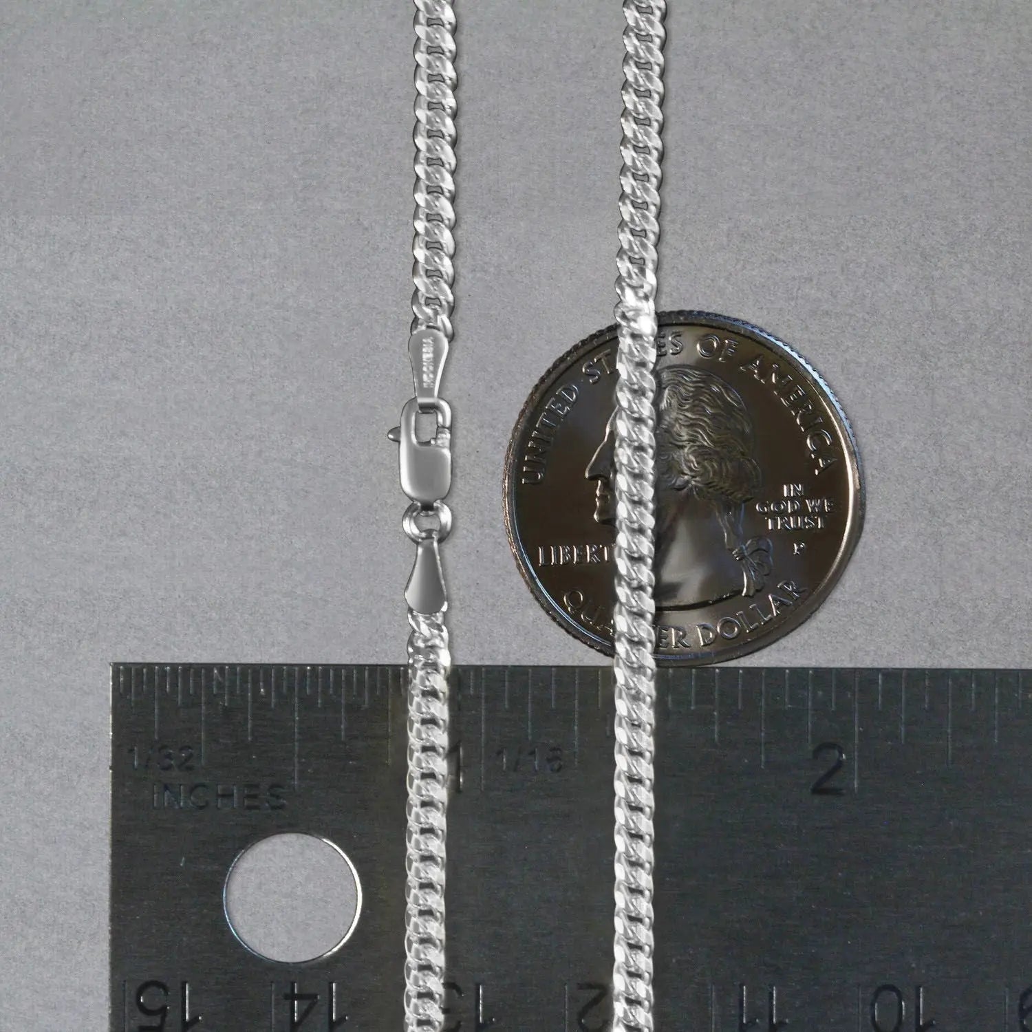 14K White Gold Gourmette Chain (2.80 mm) RCJ Chains  CELESTIA LUXE JEWELLERS