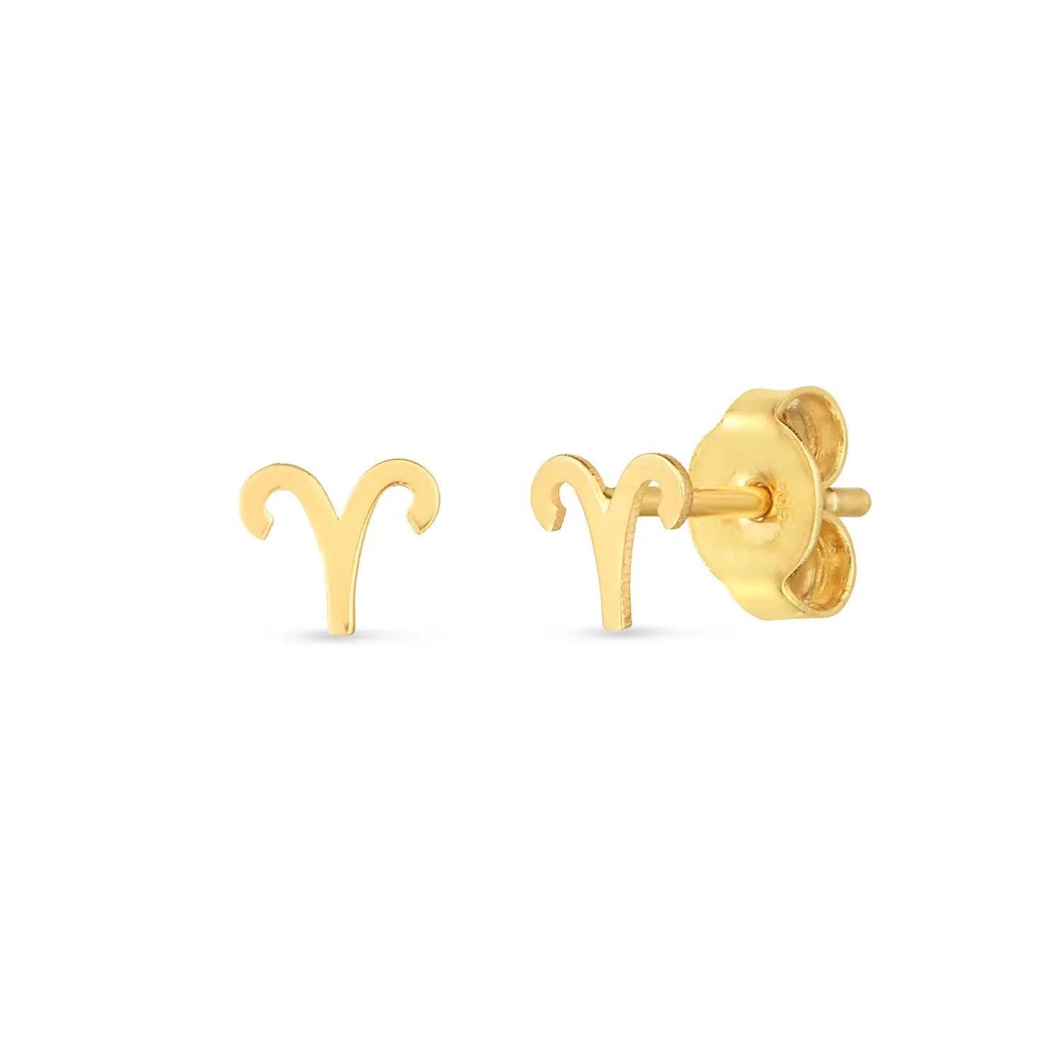 14K Yellow Gold Aries Stud Earrings RCJ Earrings  CELESTIA LUXE JEWELLERS