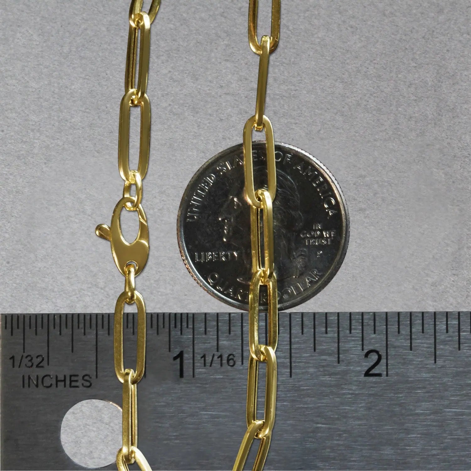 14K Yellow Gold Bold Paperclip Chain Bracelet (4.20 mm) RCJ Bracelets  CELESTIA LUXE JEWELLERS