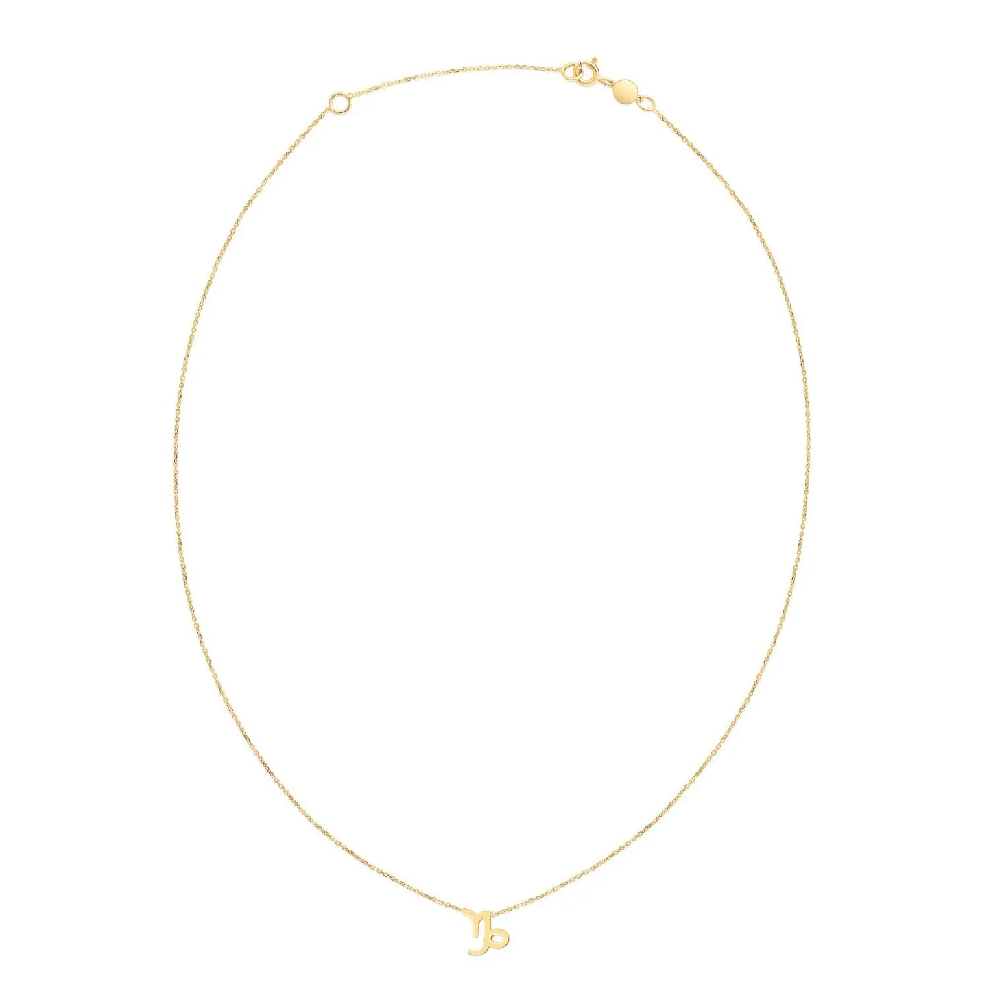 14K Yellow Gold Capricorn Necklace RCJ Necklaces  CELESTIA LUXE JEWELLERS