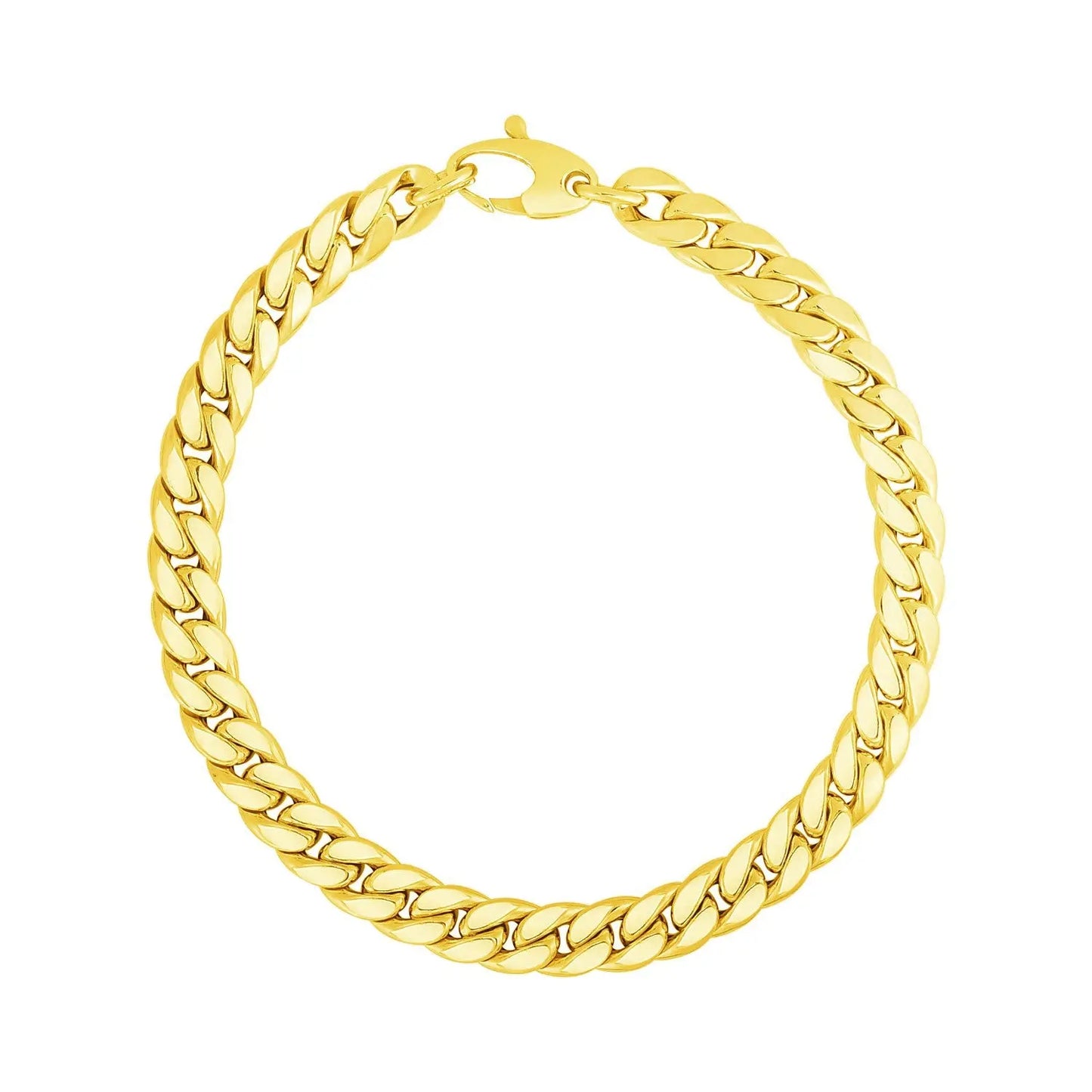 14K Yellow Gold Cuban Link Bracelet (5.90 mm) RCJ Bracelets  CELESTIA LUXE JEWELLERS
