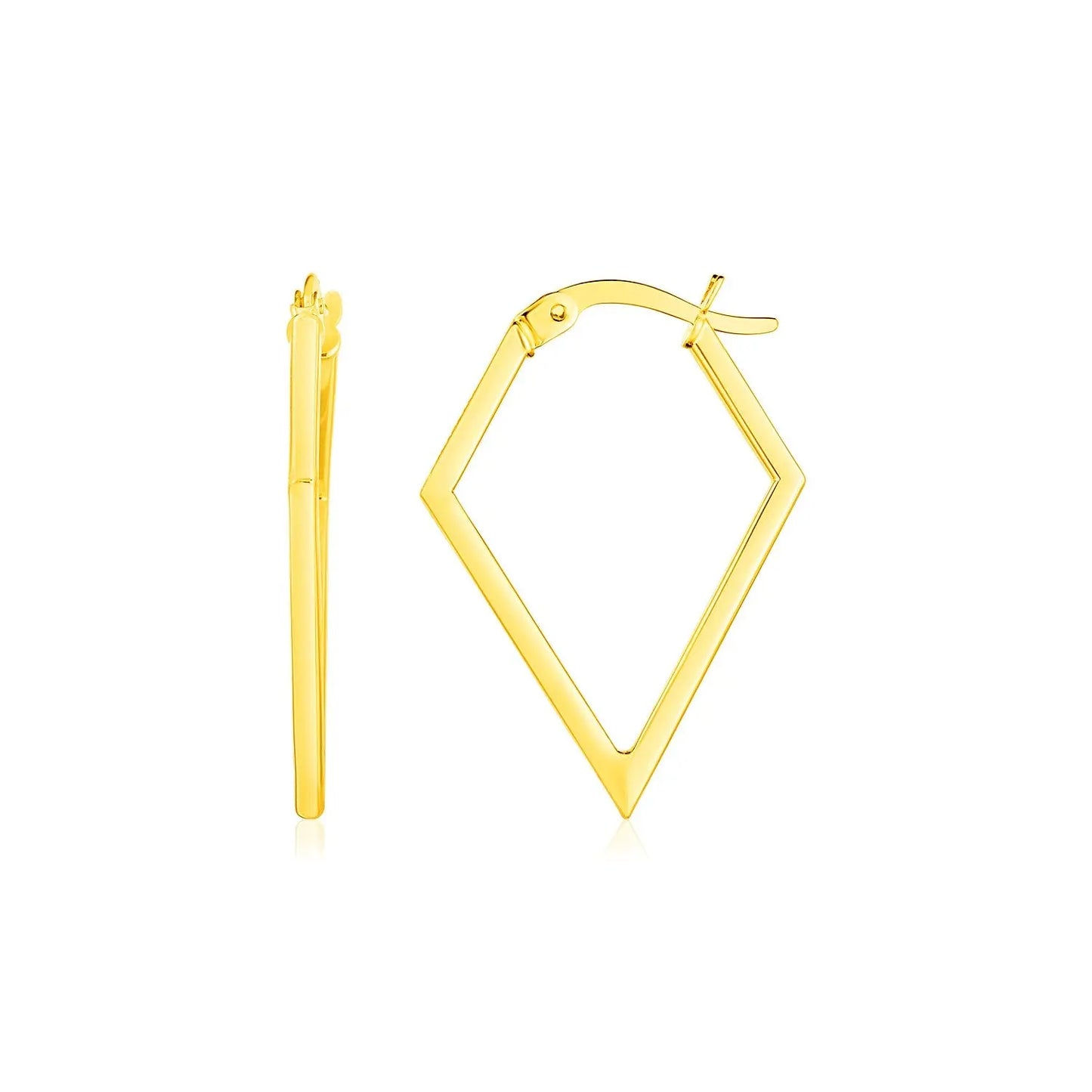 14K Yellow Gold Diamond Motif Hoop Earrings RCJ Earrings  CELESTIA LUXE JEWELLERS