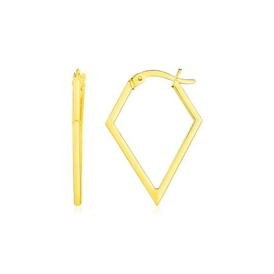 14K Yellow Gold Diamond Motif Hoop Earrings RCJ Earrings  CELESTIA LUXE JEWELLERS