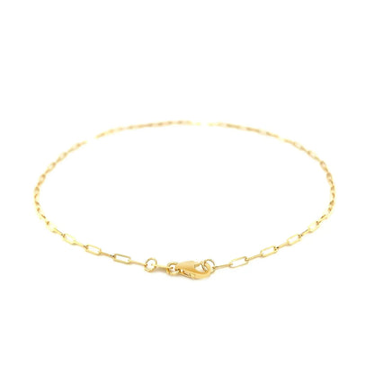 14K Yellow Gold Fine Paperclip Anklet (1.5mm) RCJ Anklets  CELESTIA LUXE JEWELLERS