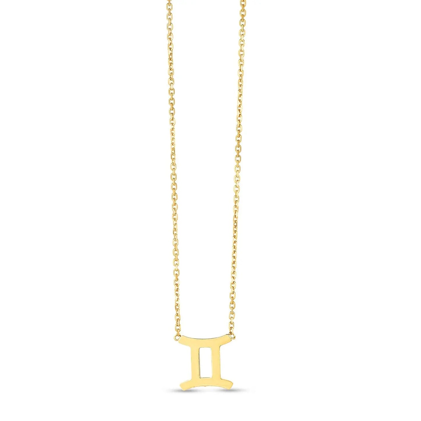 14K Yellow Gold Gemini Necklace RCJ Necklaces  CELESTIA LUXE JEWELLERS