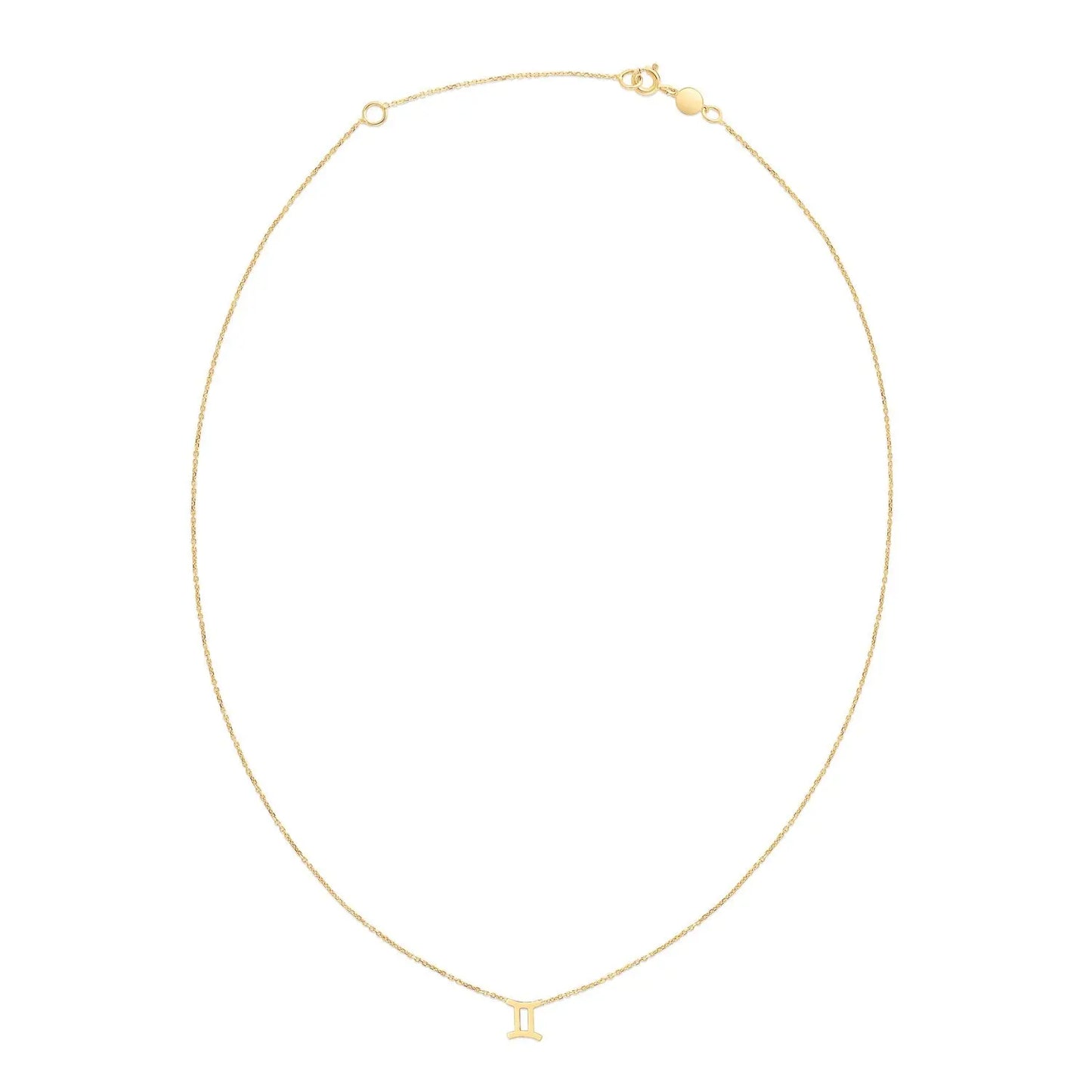 14K Yellow Gold Gemini Necklace RCJ Necklaces  CELESTIA LUXE JEWELLERS