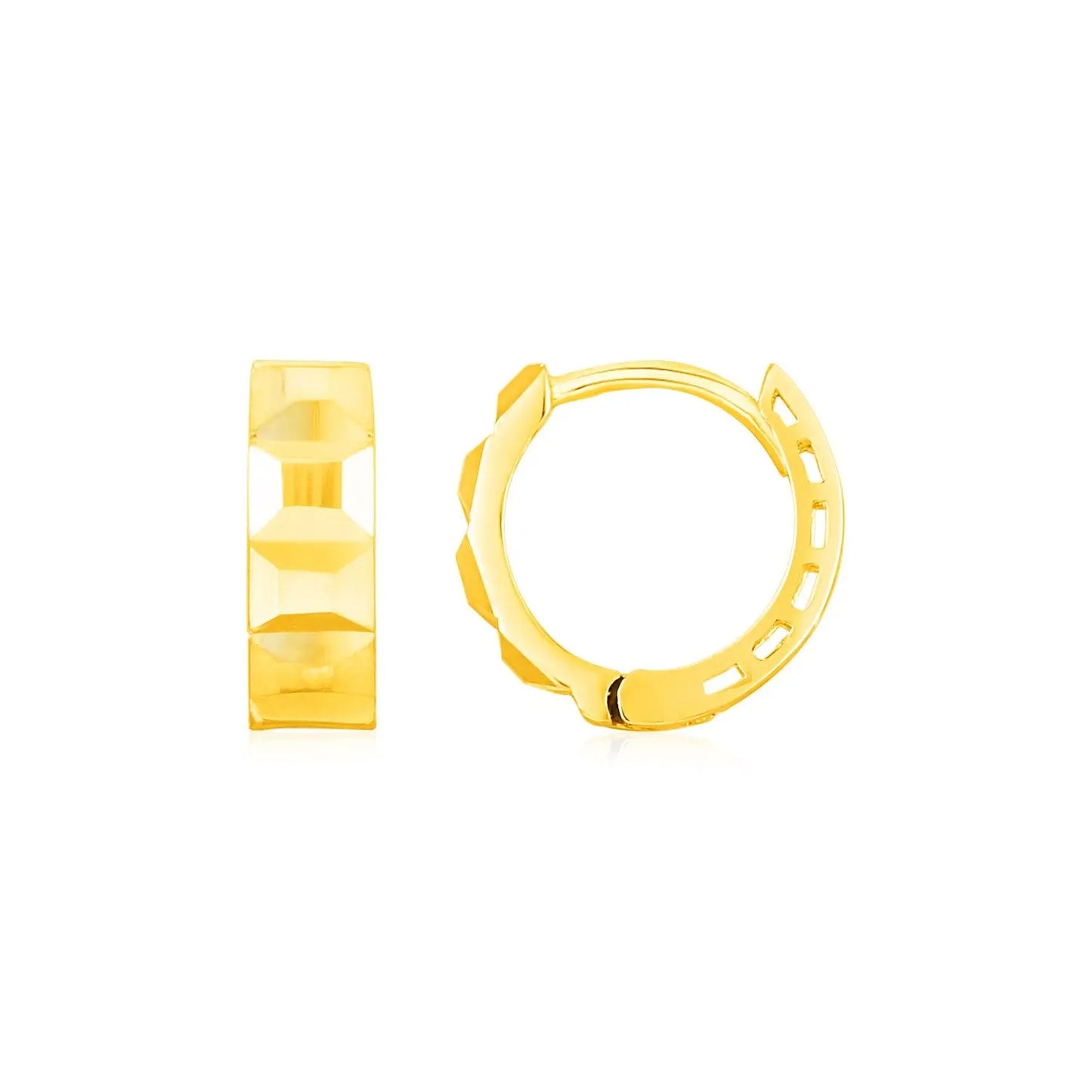 14K Yellow Gold J Hoop Earrings RCJ Earrings  CELESTIA LUXE JEWELLERS