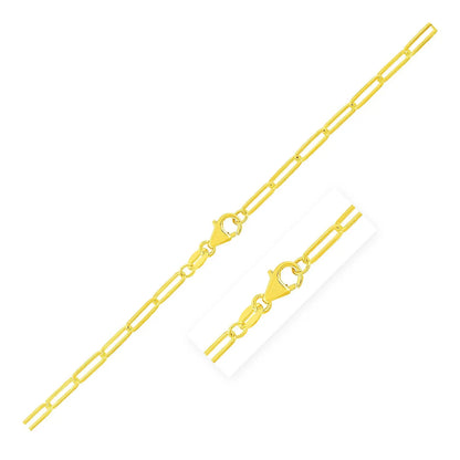14K Yellow Gold Paperclip Bracelet  (2.50 mm) RCJ Bracelets  CELESTIA LUXE JEWELLERS